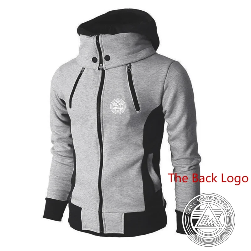 2022 Men’s New Hoodies Ural Motorcycles Printed Casual Outdoor Sweatshirts Double Zip Cotton Harajuku Fashion Tops Clothing