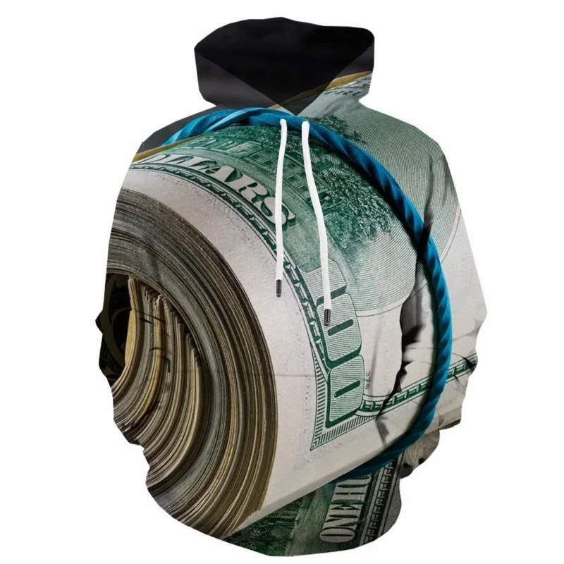 New 3D Printing Dollar Fashion Men Women Tracksuits Crewneck Hoodies Plus Size S-7XL Harajuku Four Seasons Casual